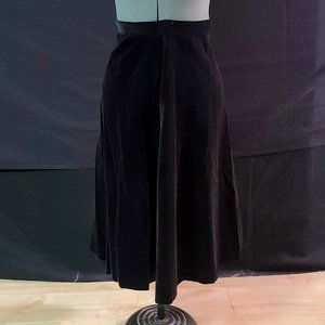 Black Velvety Floor Length Skirt